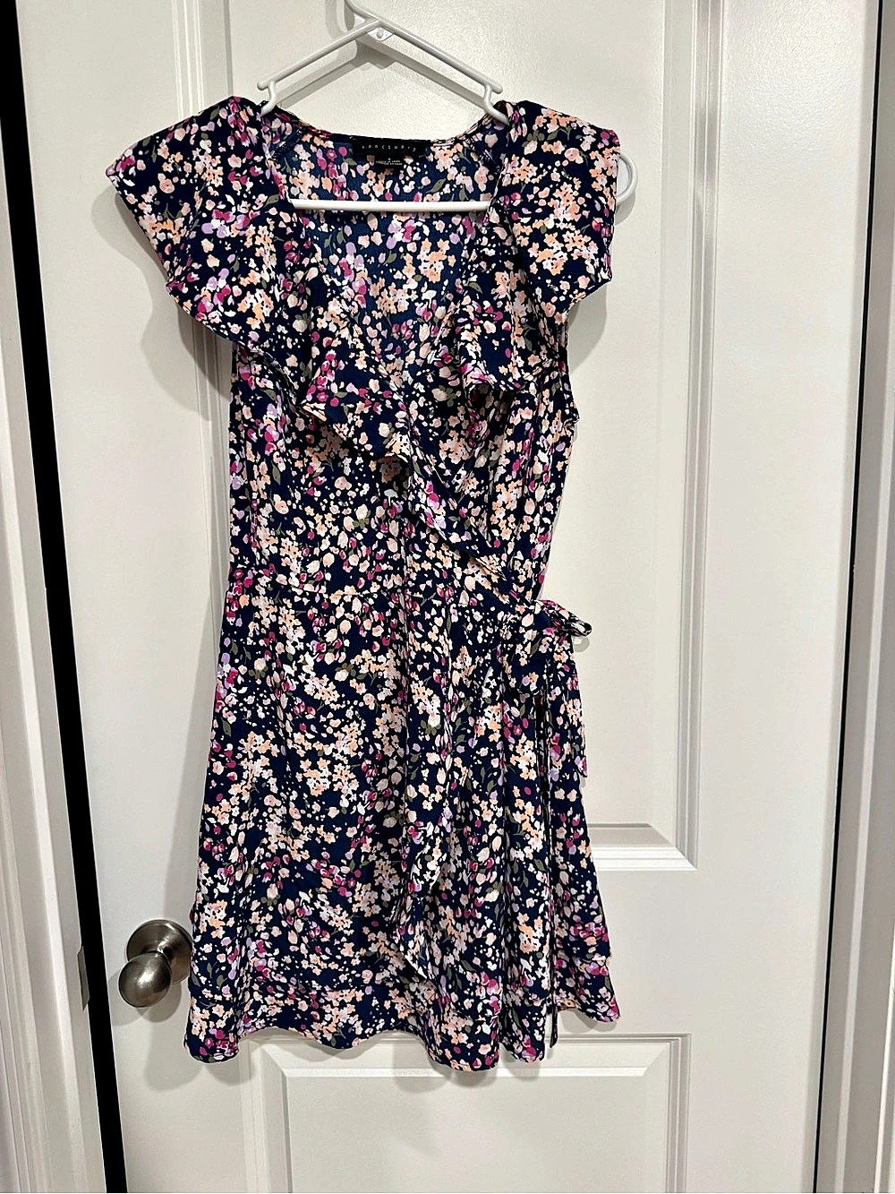 Sanctuary Floral Mini Dress in Blue & Pink Size Small Like New
